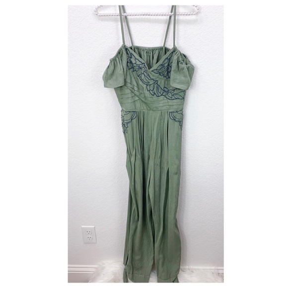 Free People In The Moment Green Jumpsuit - Picture 2 of 7